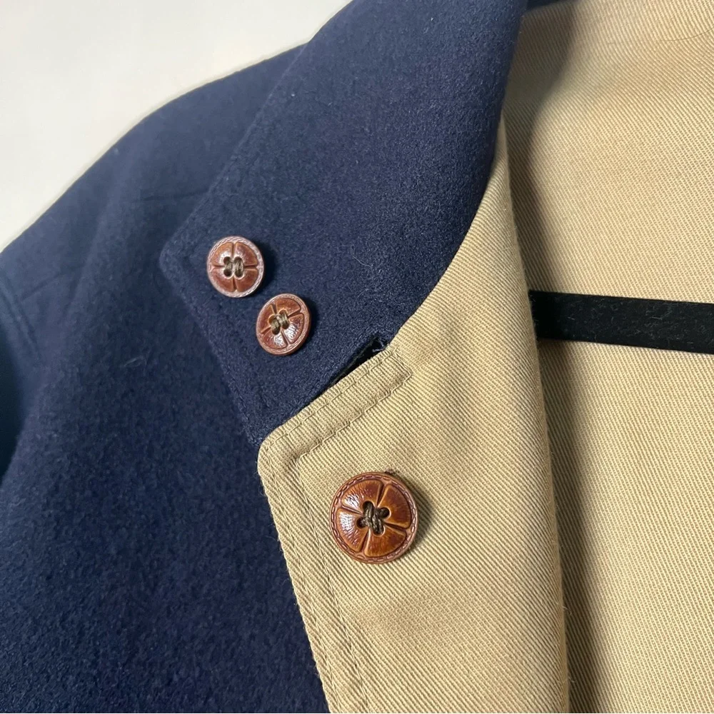 Pendleton – Men’s Vintage Reversible Wool Jacket Navy / Tan – Sz S